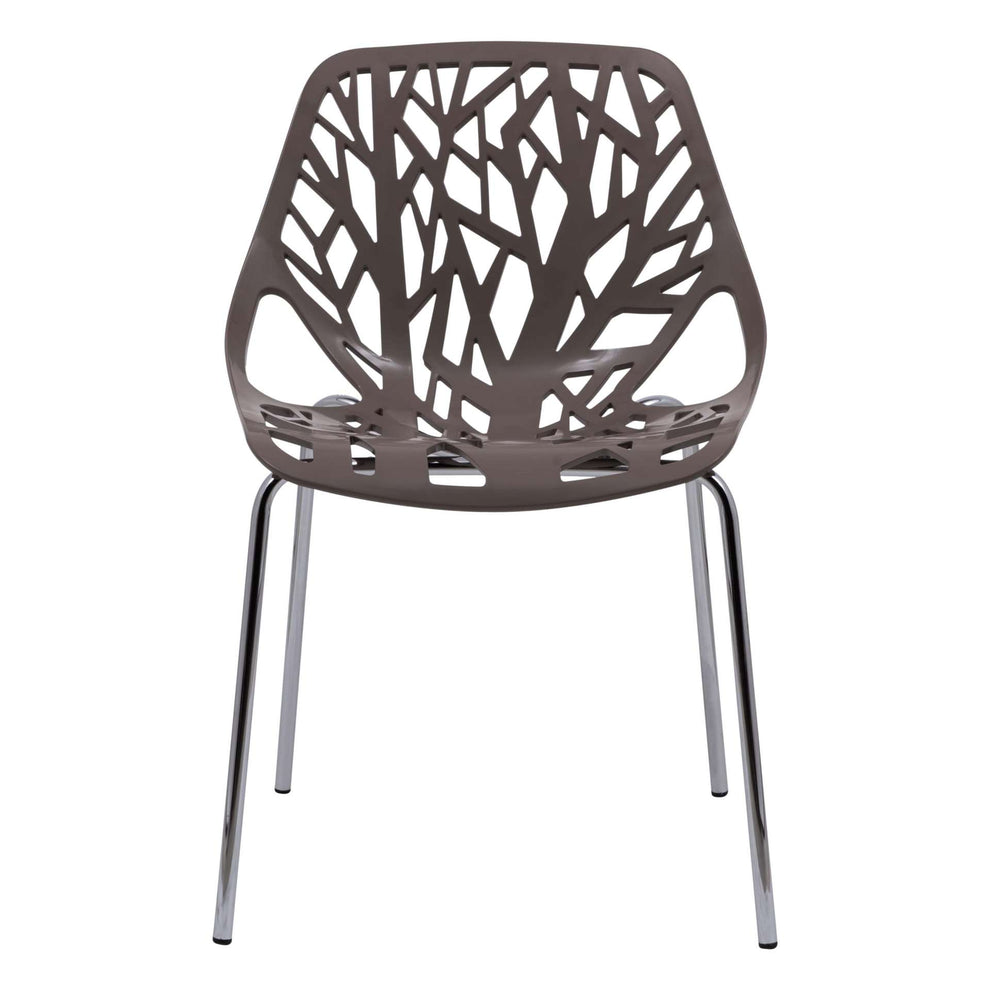 Leisuremod Ravenna Mid-Century Modern 5-Piece Metal Dining Set with 4 Stackable Plastic Chairs | Dining Sets | Modishstore - 119