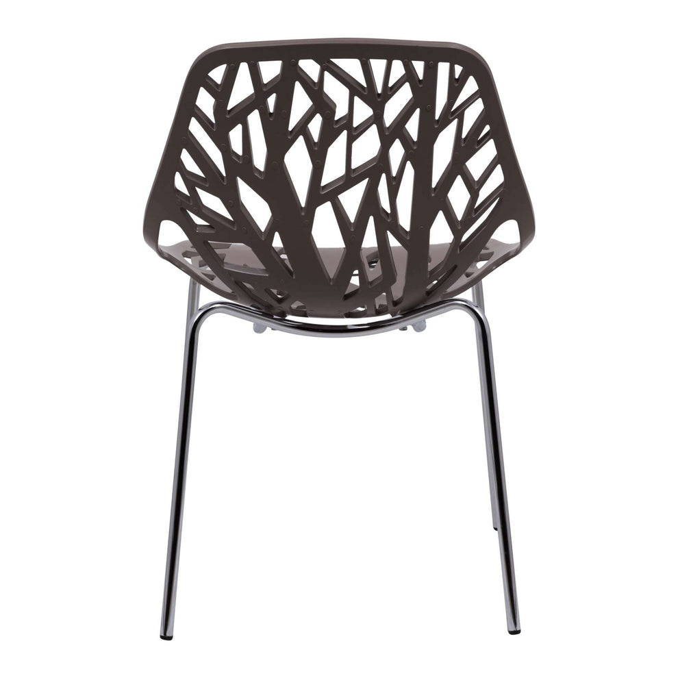 Leisuremod Ravenna Mid-Century Modern 5-Piece Metal Dining Set with 4 Stackable Plastic Chairs | Dining Sets | Modishstore - 116