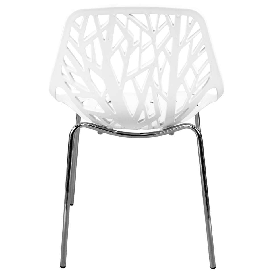 Leisuremod Ravenna Mid-Century Modern 5-Piece Metal Dining Set with 4 Stackable Plastic Chairs | Dining Sets | Modishstore - 122