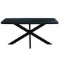 LeisureMod Ravenna 63" Rectangular Wood Dining Table With Modern Metal Base | Dining Tables | Modishstore - 2