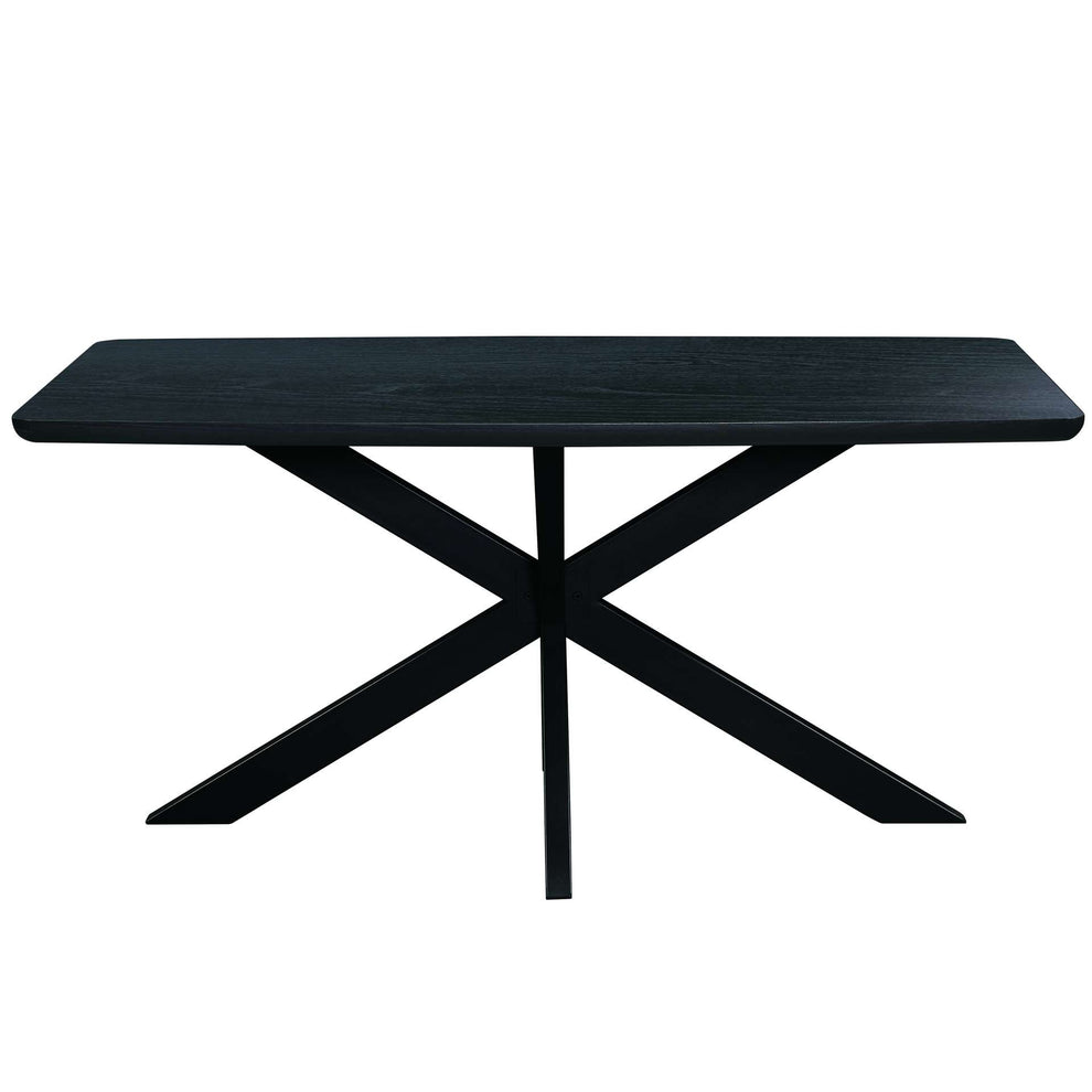LeisureMod Ravenna 63" Rectangular Wood Dining Table With Modern Metal Base | Dining Tables | Modishstore - 2