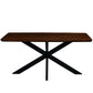 LeisureMod Ravenna 63" Rectangular Wood Dining Table With Modern Metal Base | Dining Tables | Modishstore - 9