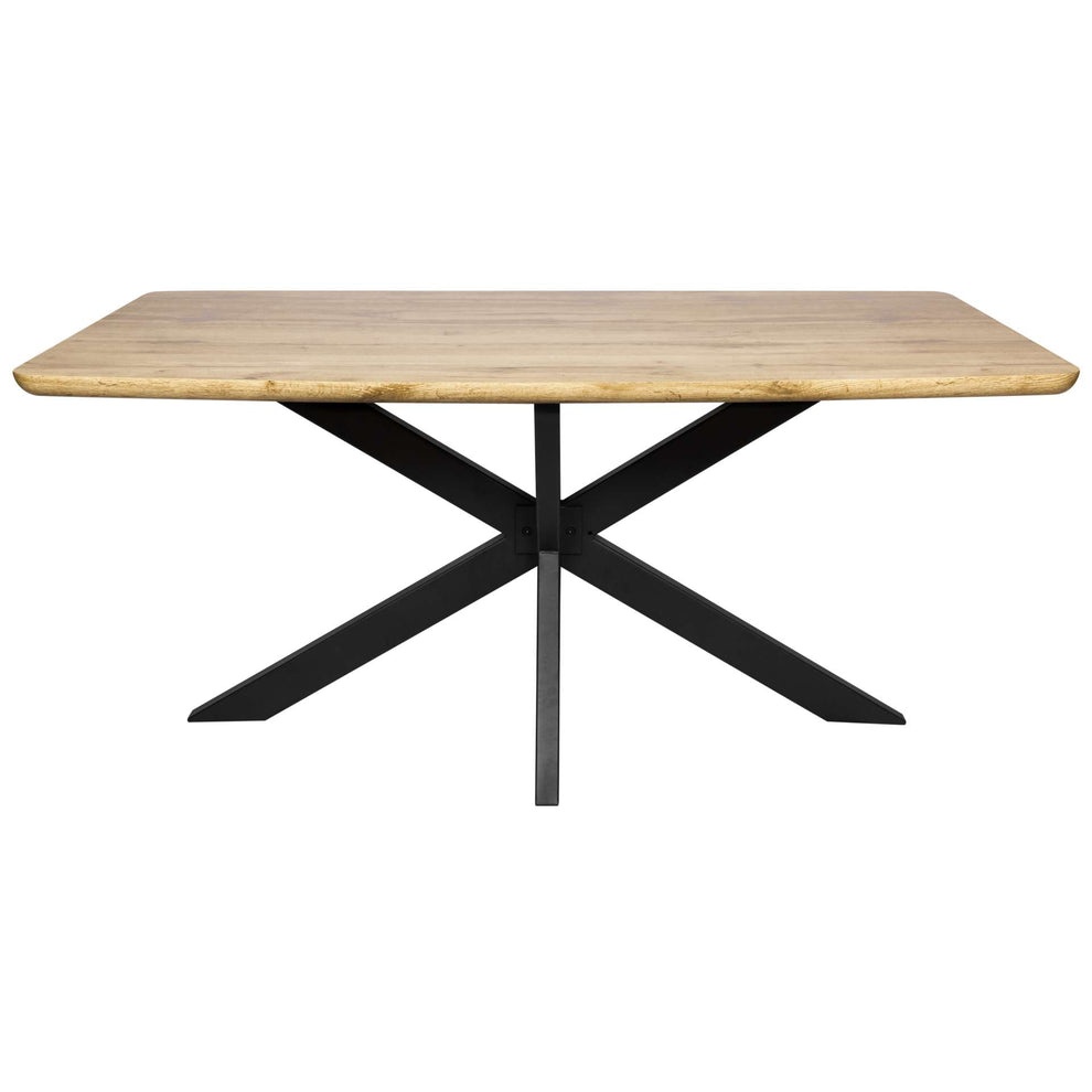 LeisureMod Ravenna 63" Rectangular Wood Dining Table With Modern Metal Base | Dining Tables | Modishstore - 24