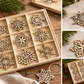 Birch Veneer Laser Cut Christmas Ornaments