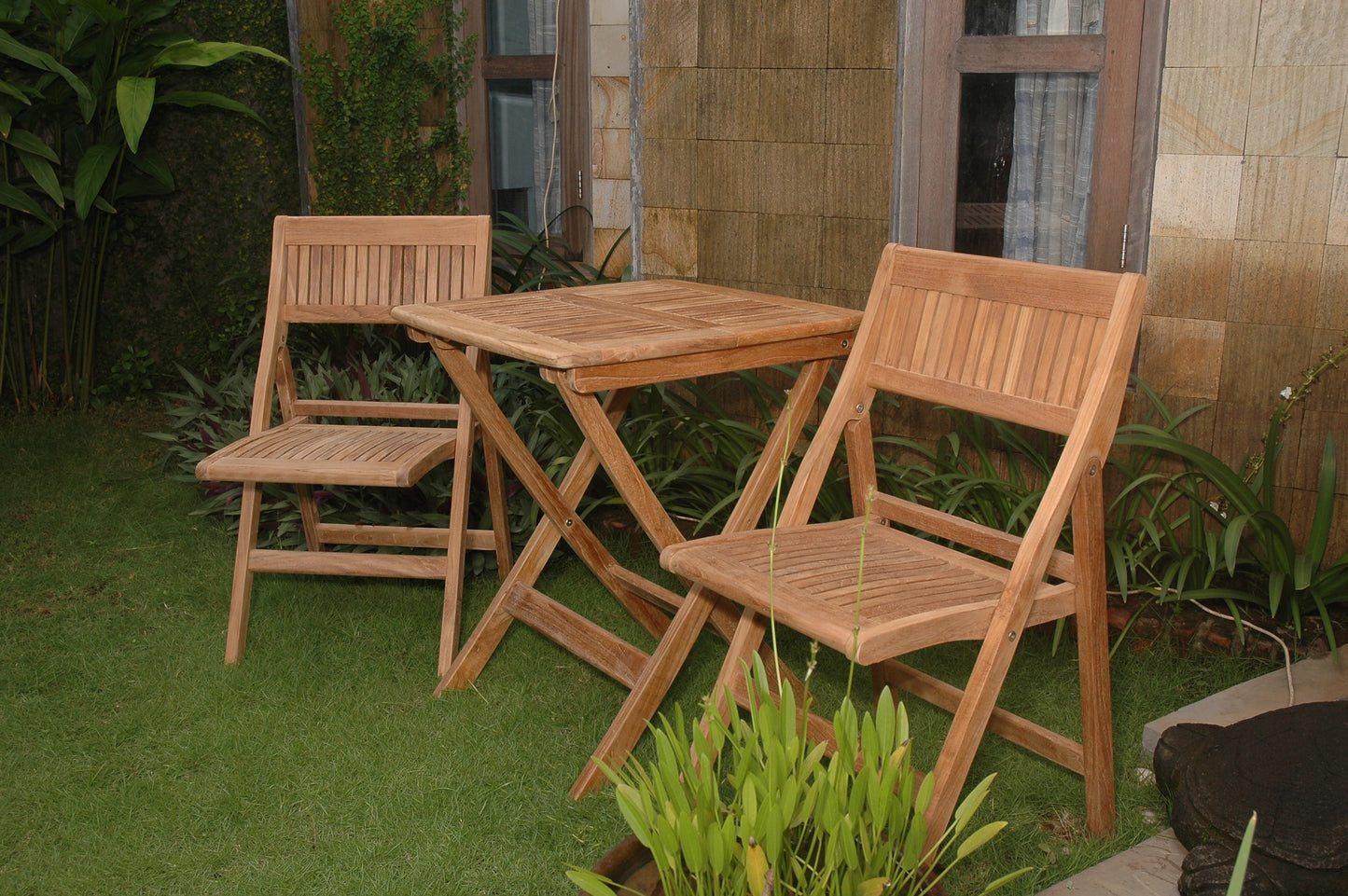 Windsor 3-Pieces Square Bistro Set  By Anderson Teak | Outdoor Dining Sets | Modishstore - 2