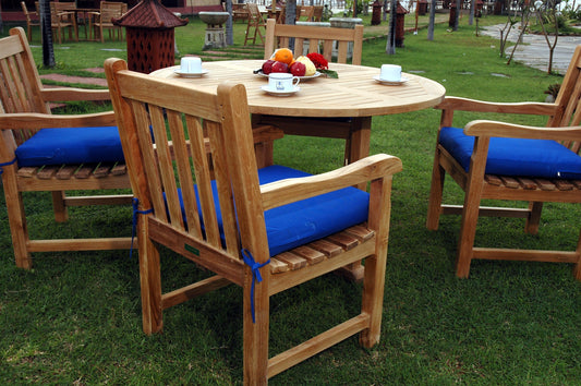 Tosca Classic Armchair 5-Pieces Dining Set By Anderson Teak | Outdoor Dining Sets | Modishstore