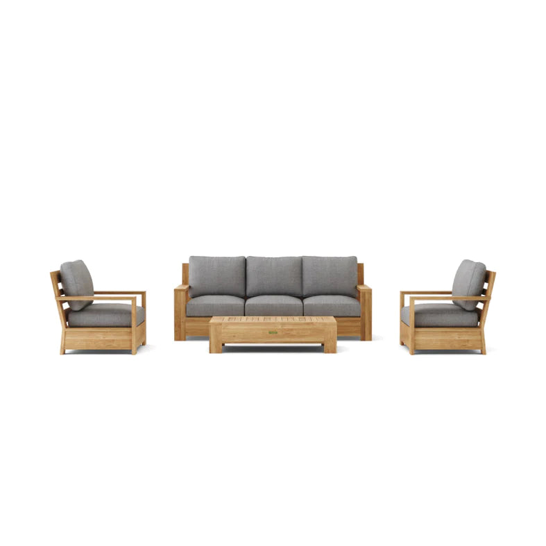 4-pc Madera Deep Seating - SET-521 By Anderson Teak | Outdoor Sofas, Loveseats & Sectionals | Modishstore - 2