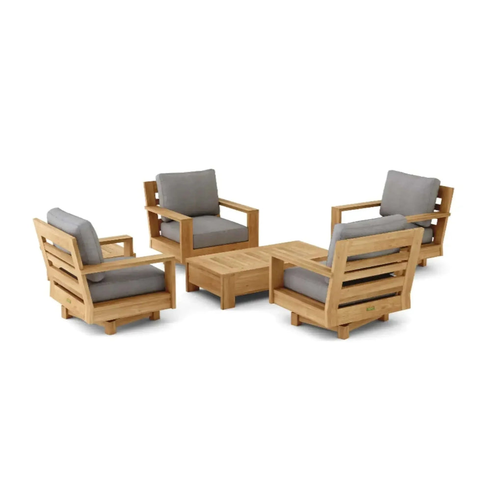 6-pc Madera Deep Seating - SET-523 By Anderson Teak | Outdoor Sofas, Loveseats & Sectionals | Modishstore - 2