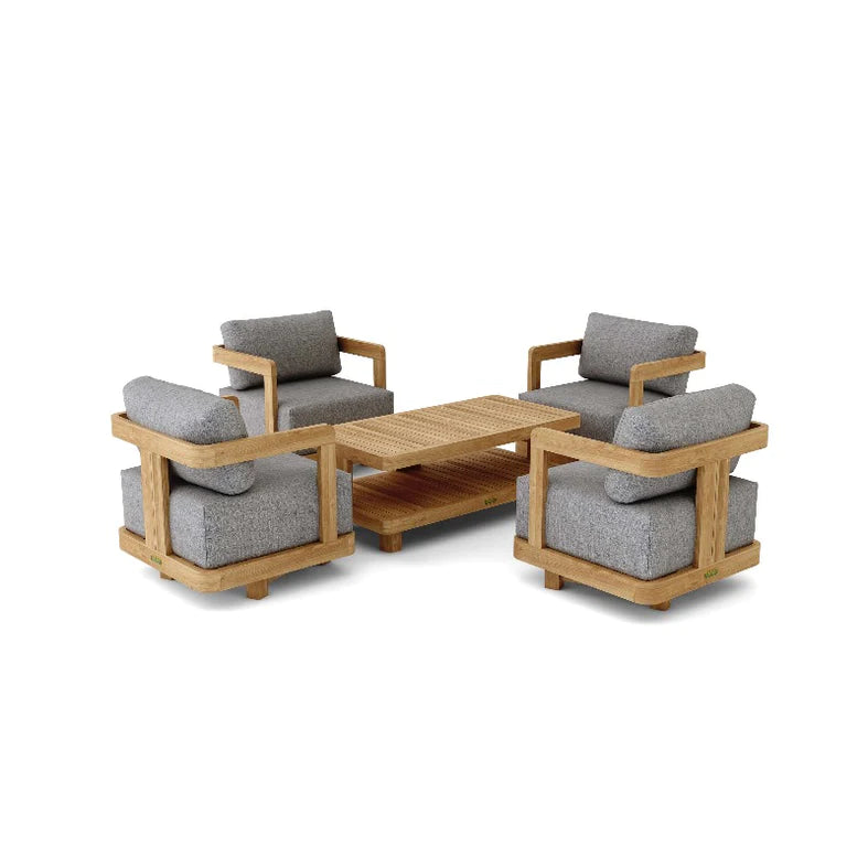 5-pc Granada Deep Seating - SET-904 By Anderson Teak | Outdoor Sofas, Loveseats & Sectionals | Modishstore - 2
