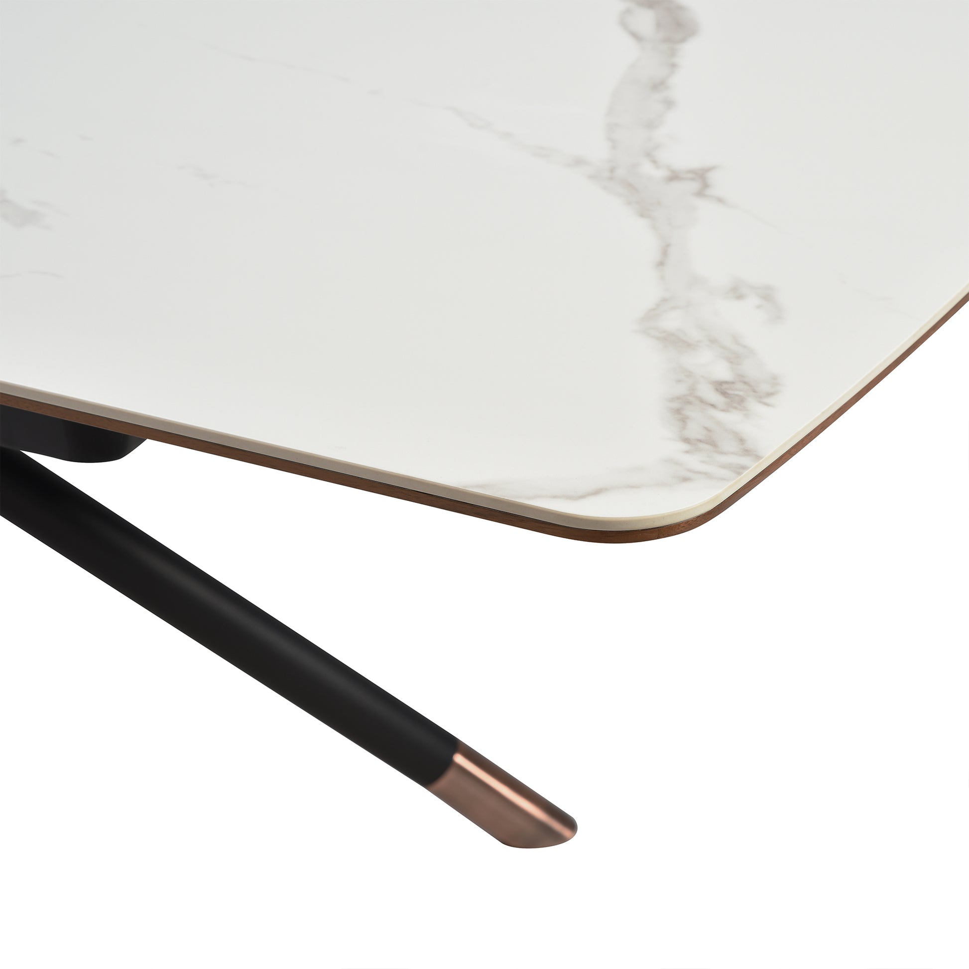 Alora Maverick 7 Piece Extendable Dining Set with Two-Tone Gray Fabric Chairs By Armen Living | Dining Sets | Modishstore - 9