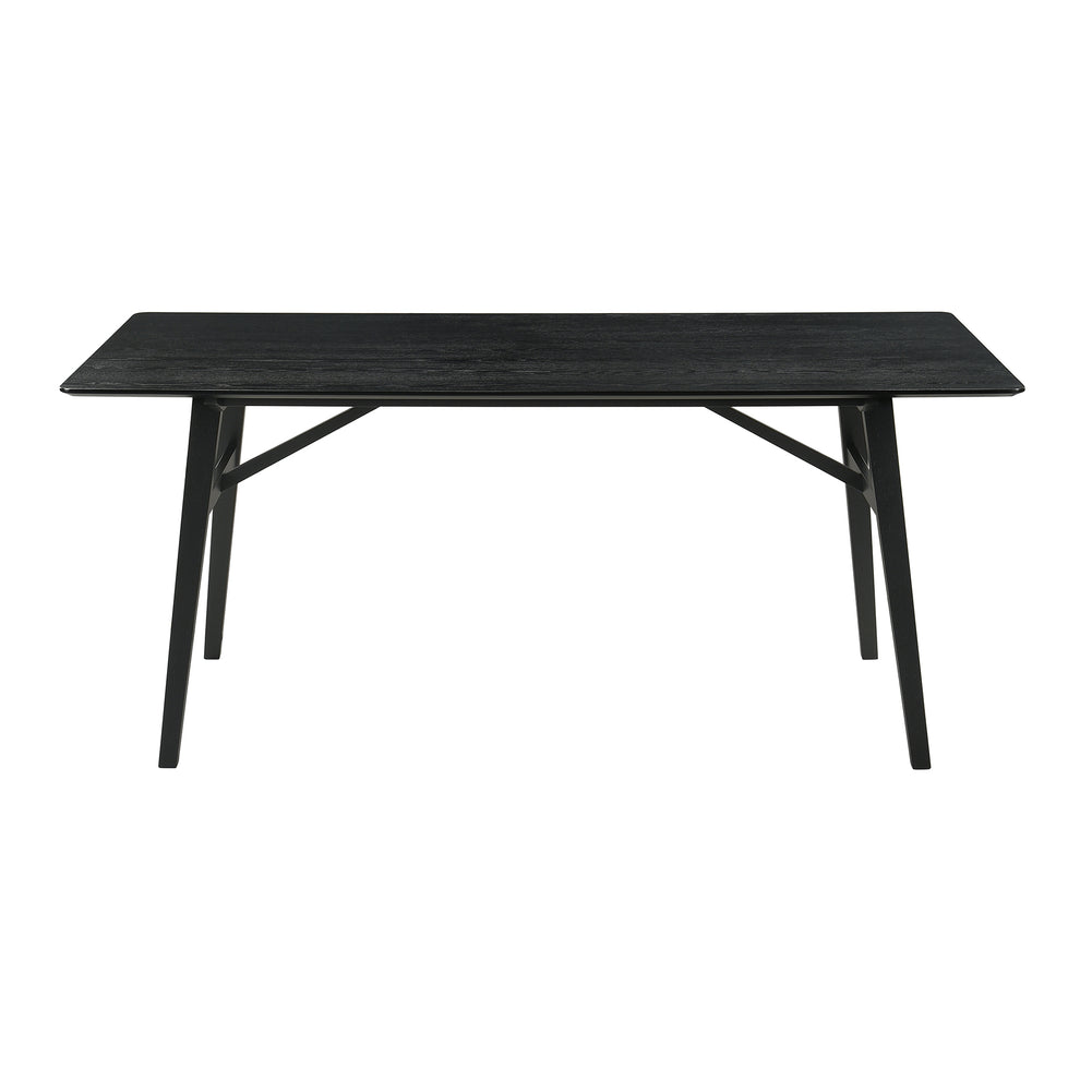 Channell 7 Piece Black Wood Dining Table Set with Charcoal Fabric By Armen Living | Dining Sets | Modishstore - 6