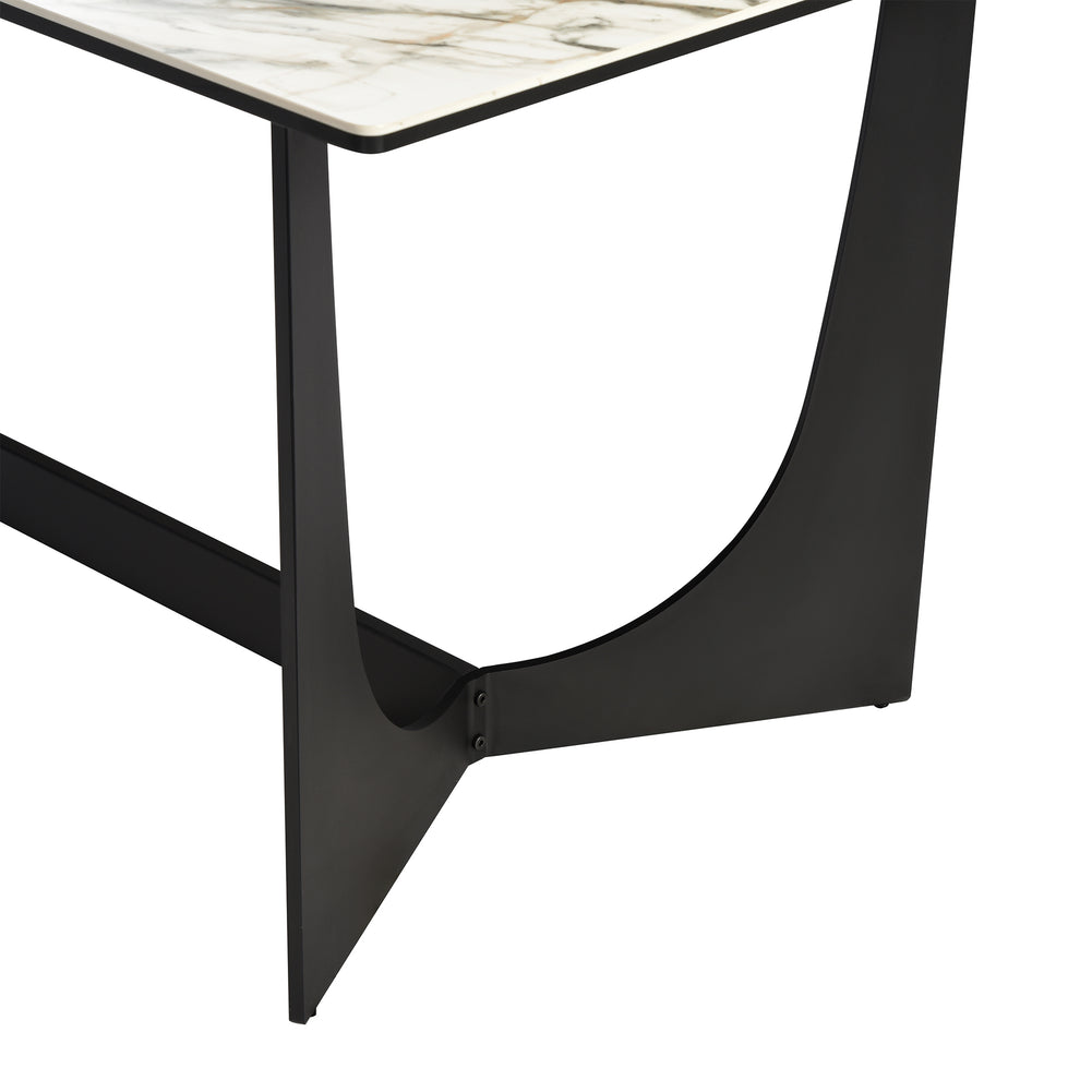 Esme Susie 5 Piece Dining Set with Gray Fabric Chairs By Armen Living | Dining Sets | Modishstore - 9