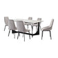Esme Susie 7 Piece Dining Set with Gray Fabric Chairs By Armen Living | Dining Sets | Modishstore - 2