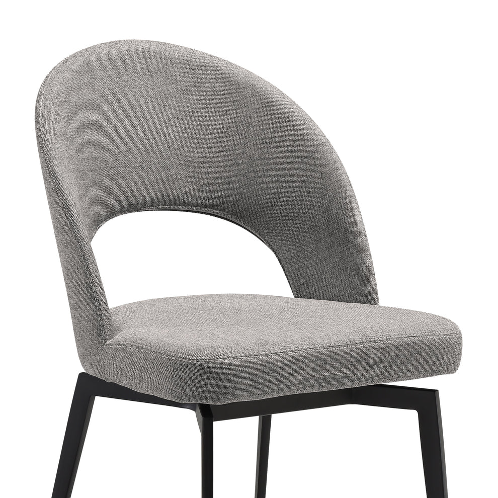 Knox Lucia 7 Piece Dining Set with Stone Top and Gray Fabric Chairs By Armen Living | Dining Sets | Modishstore - 7