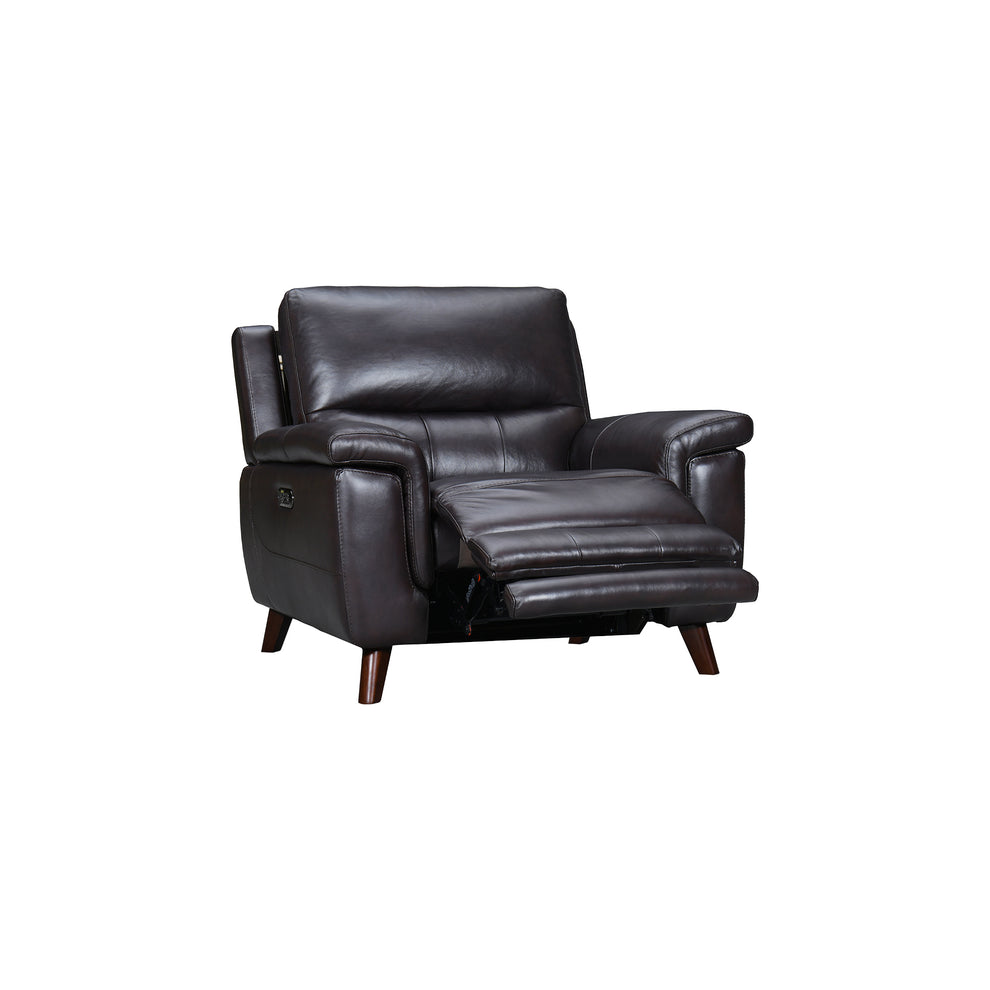 Lizette Brown Leather Power Recliner 3 Piece Living Room Set with USB By Armen Living | Sofa Set | Modishstore - 11