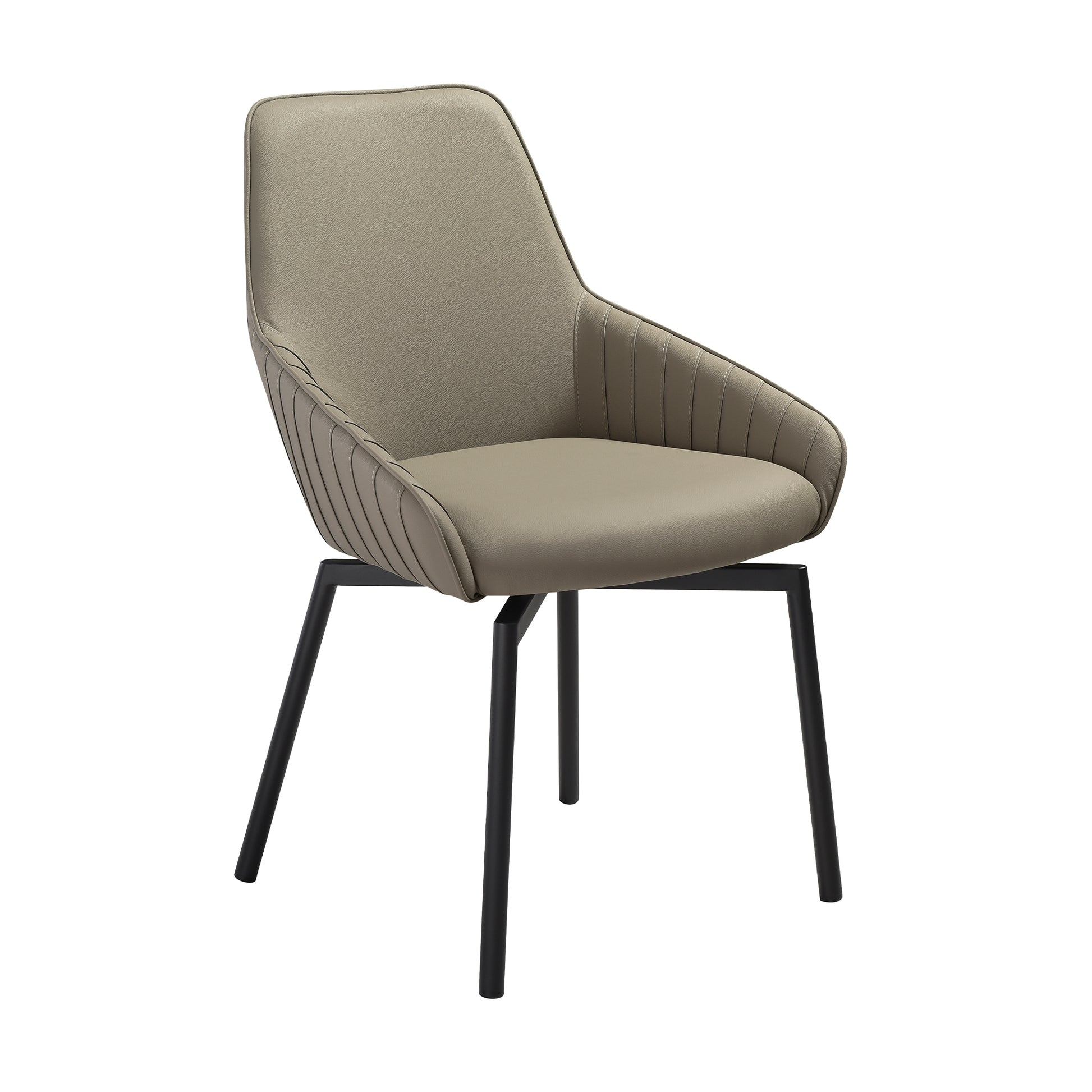 Milena Shilo 5 Piece Extendable Dining Set with Taupe Gray Faux Leather Chairs By Armen Living | Dining Sets | Modishstore - 3