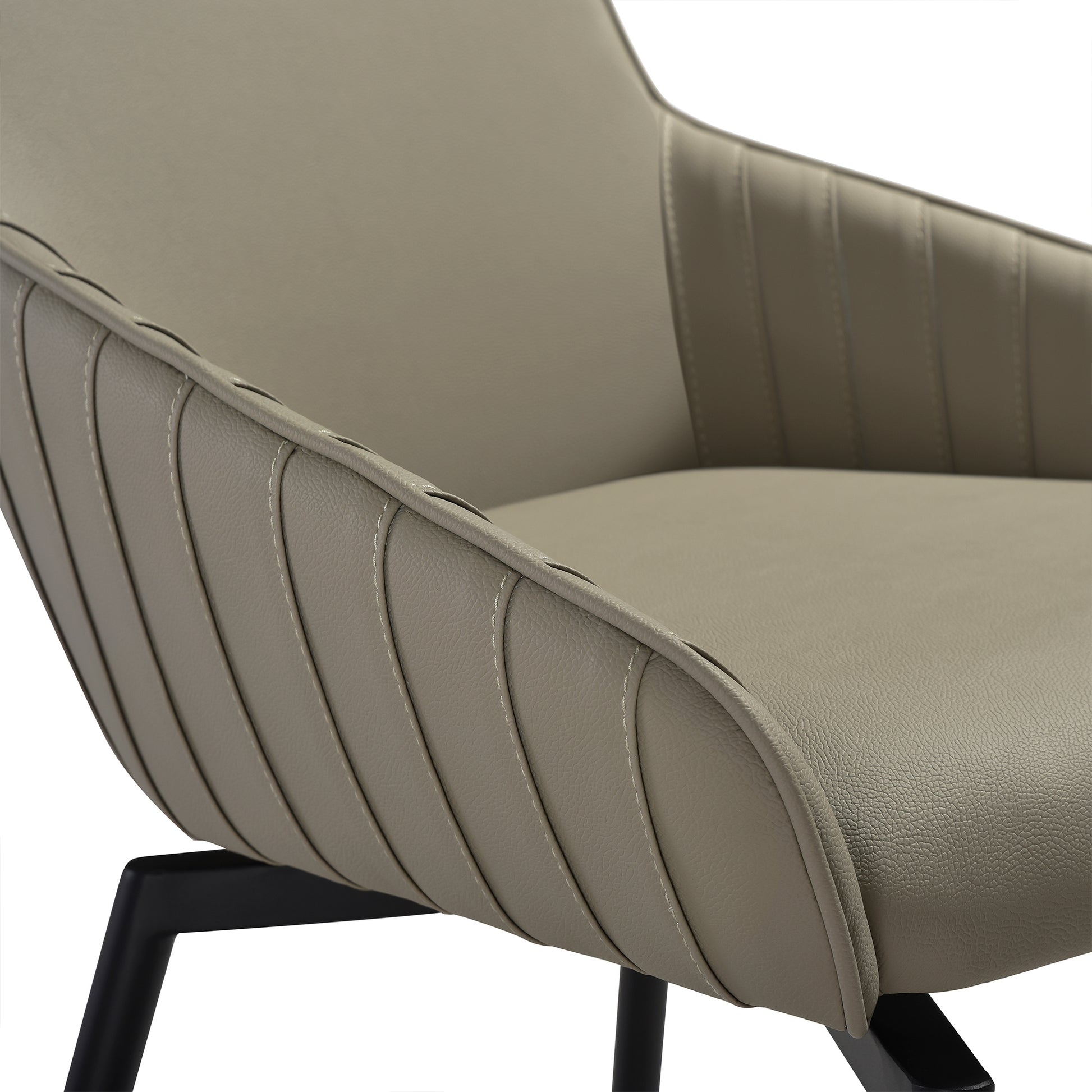 Milena Shilo 5 Piece Extendable Dining Set with Taupe Gray Faux Leather Chairs By Armen Living | Dining Sets | Modishstore - 7