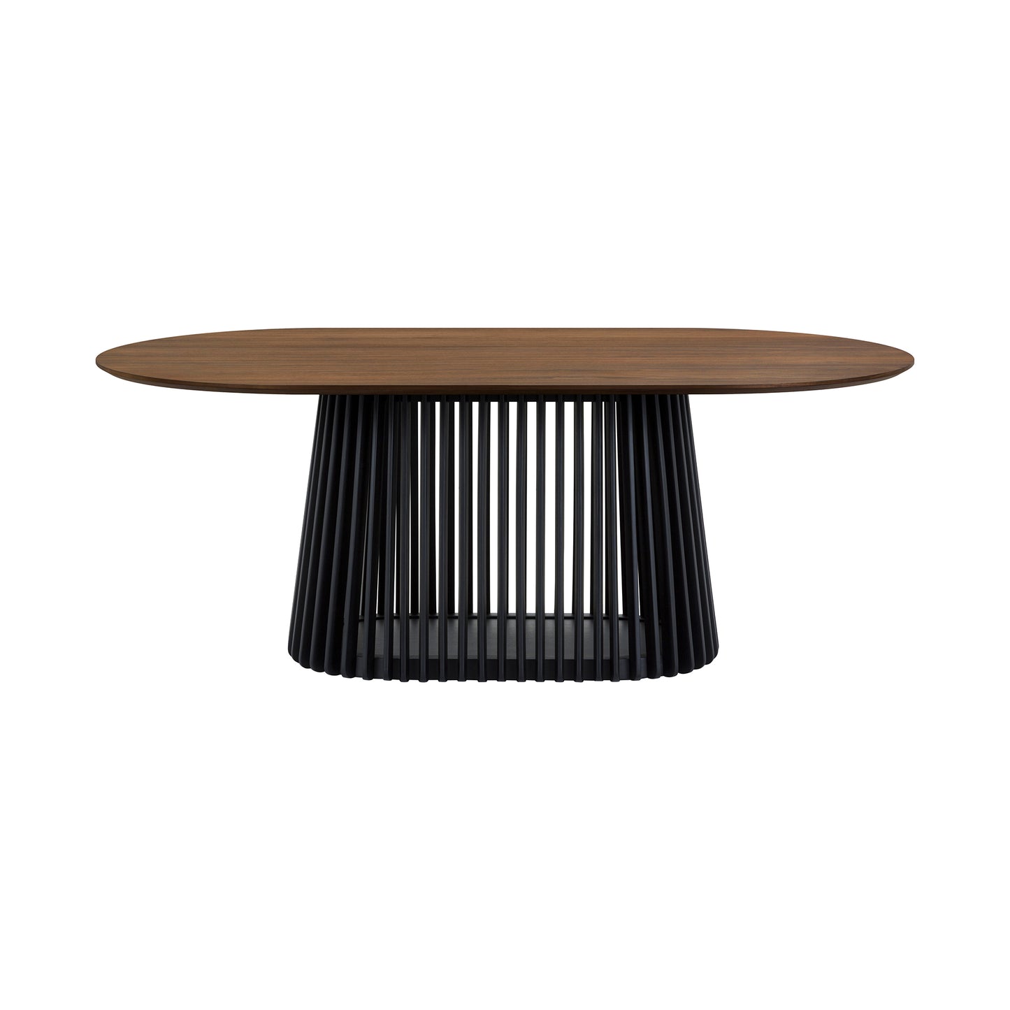 Pasadena Erie 5 Piece Oval Dining Set in Walnut and Black Finish with Paper Cord Chairs By Armen Living | Dining Sets | Modishstore - 6