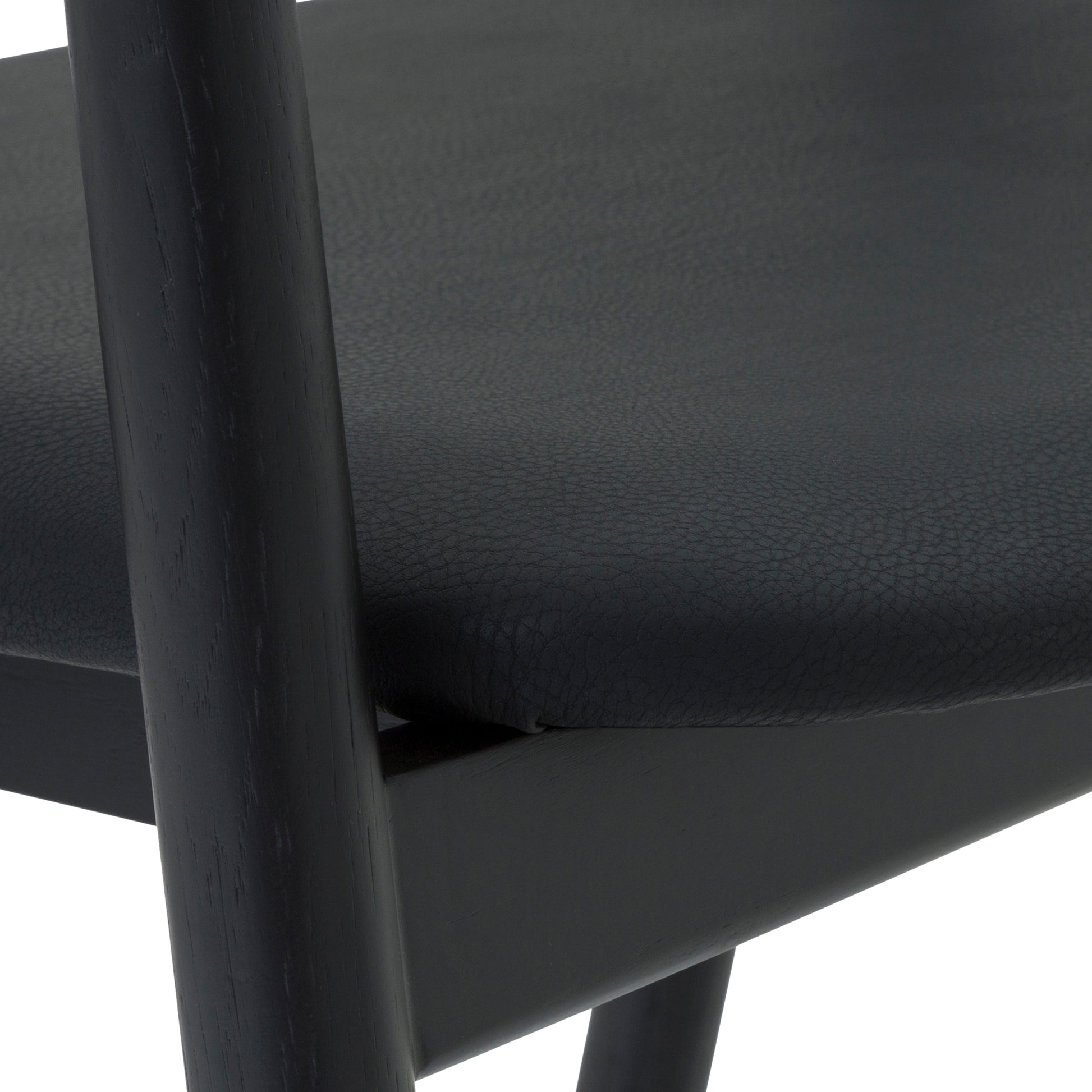 Pasadena Apache 7 Piece Oval Dining Set in Walnut and Black Oak Finish with Faux Leather  By Armen Living | Dining Sets | Modishstore - 8