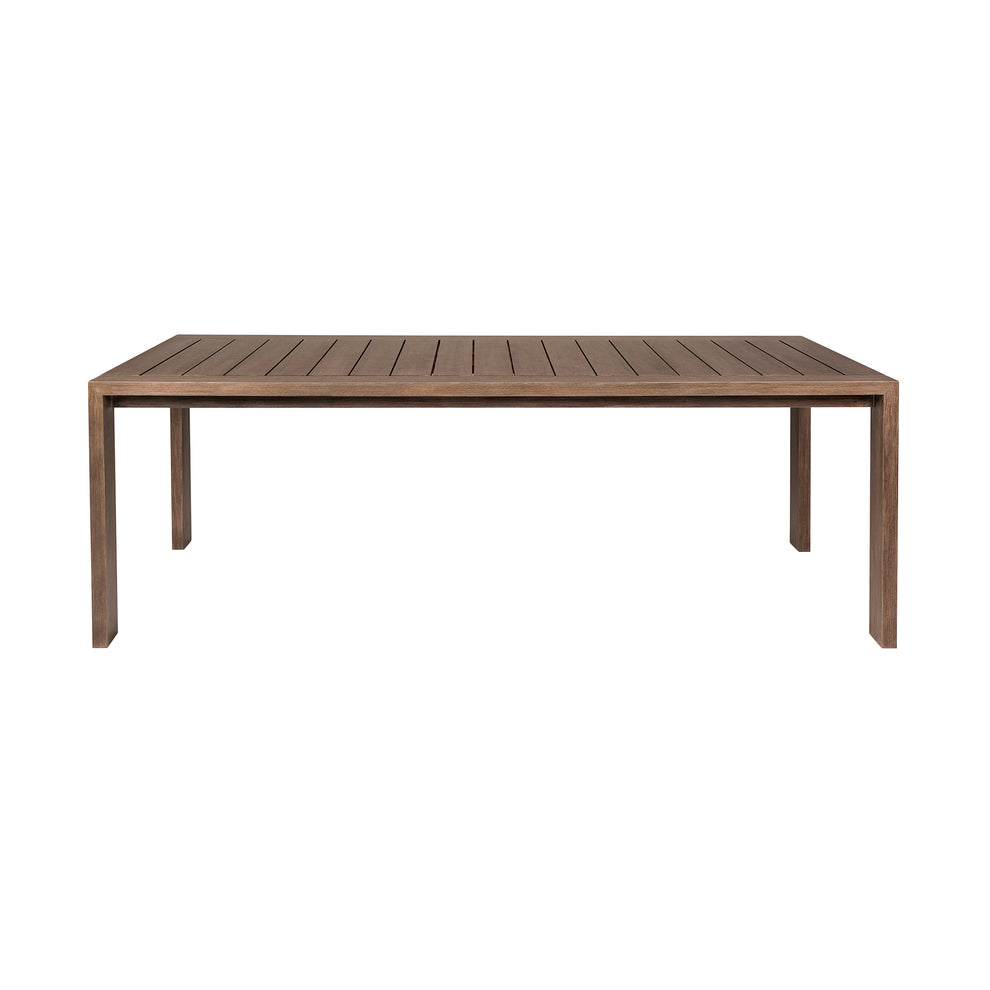 Relic Outdoor Patio 5 Piece Dining Set in Weathered Eucalyptus Wood with Taupe Olefin Cushions By Armen Living | Outdoor Dining Sets | Modishstore - 6