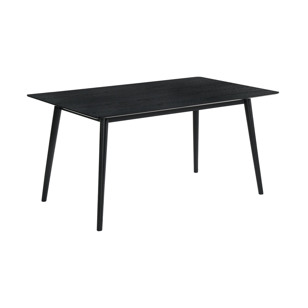 Westmont Santana 5 Piece Black Wood Dining Table Set with Charcoal Fabric By Armen Living | Dining Sets | Modishstore - 5