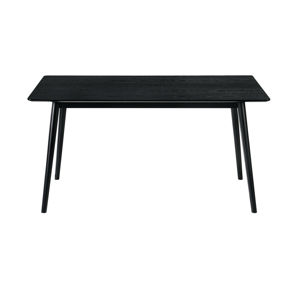 Westmont Santana 5 Piece Black Wood Dining Table Set with Charcoal Fabric By Armen Living | Dining Sets | Modishstore - 6