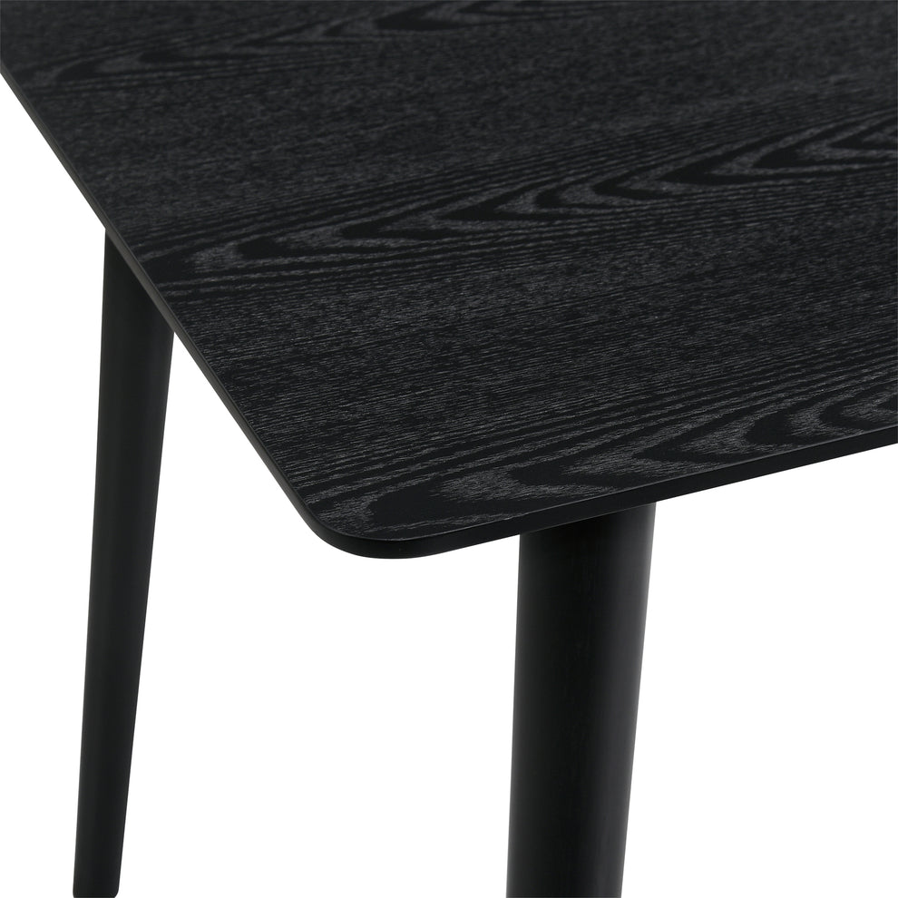 Westmont Santana 5 Piece Black Wood Dining Table Set with Charcoal Fabric By Armen Living | Dining Sets | Modishstore - 9
