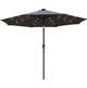 LeisureMod Sierra Modern 9 ft Steel Market Patio Umbrella With Solar Powerd LED & Tilt | Umbrellas | Modishstore - 26