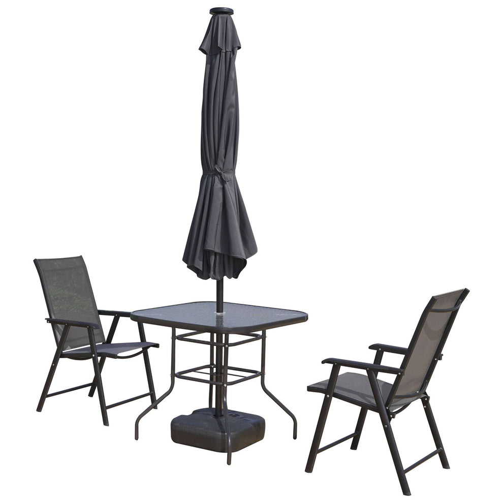 LeisureMod Sierra Modern 9 ft Steel Market Patio Umbrella With Solar Powerd LED & Tilt | Umbrellas | Modishstore - 30