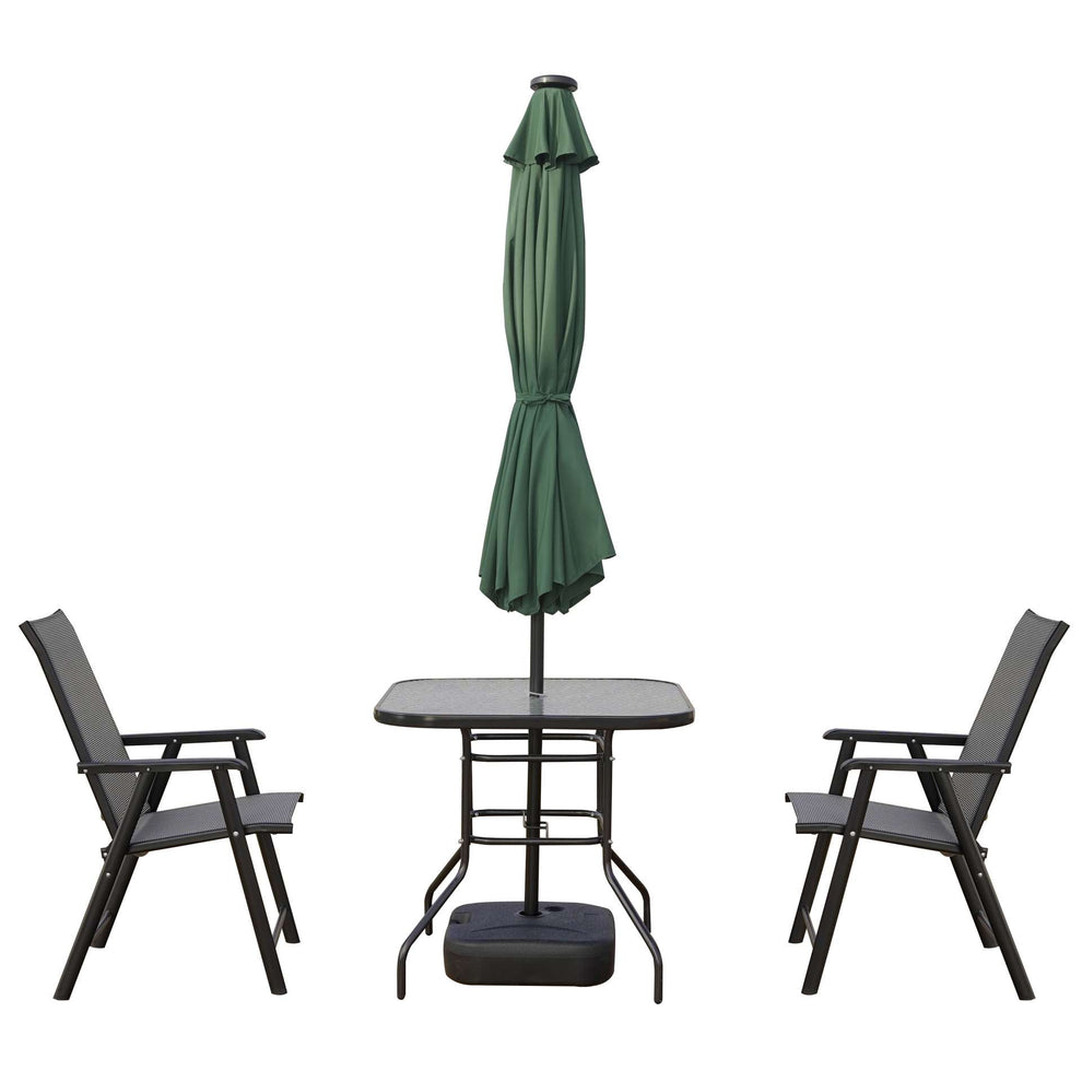 LeisureMod Sierra Modern 9 ft Steel Market Patio Umbrella With Solar Powerd LED & Tilt | Umbrellas | Modishstore - 18