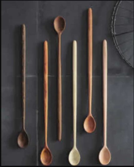 Wooden Tasting Spoons -12 inch - Set Of 6 | ModishStore | Dinnerware-3