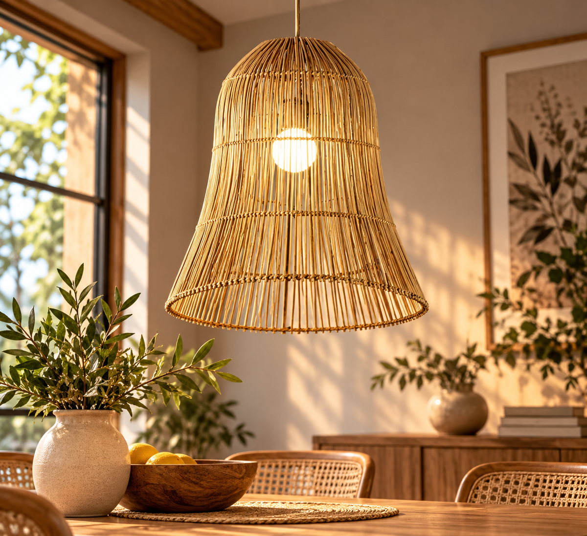 Keral Palmyra Woven Lamp by Artisan Living- Only 1 left