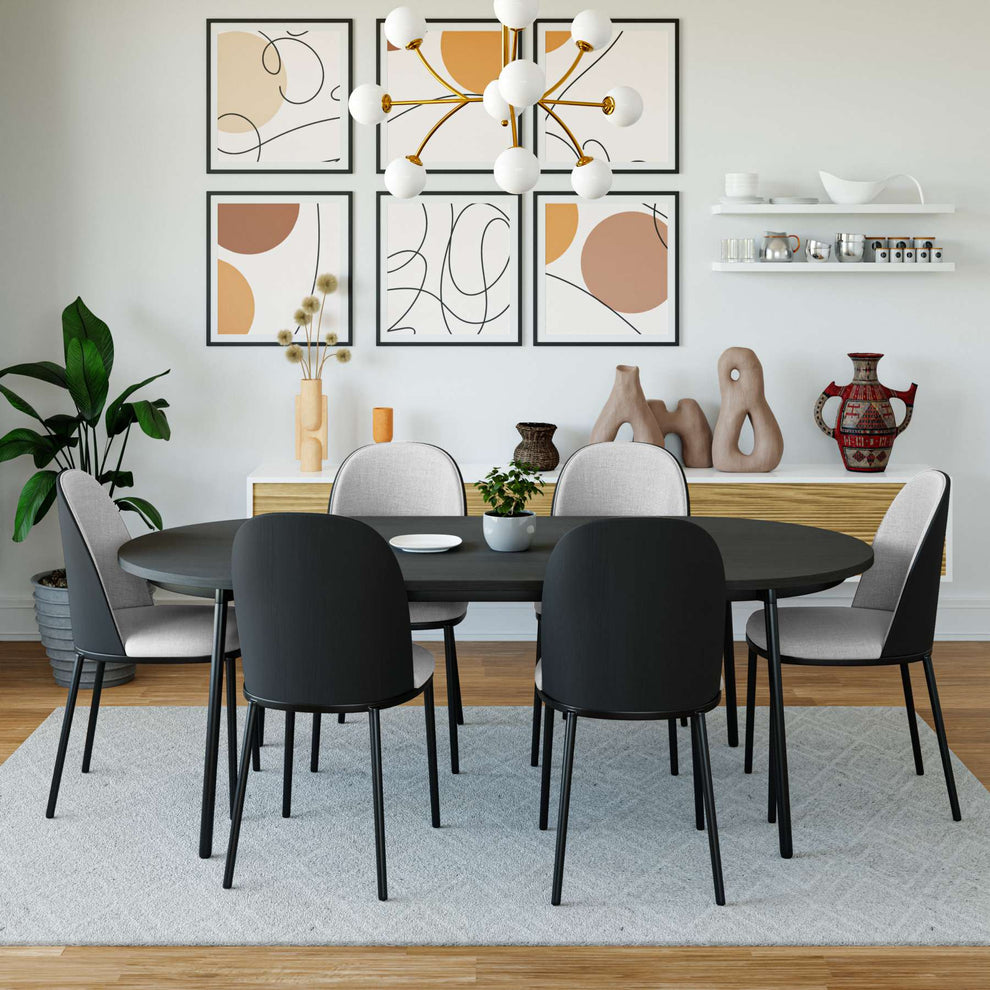LeisureMod Tule Mid-Century Modern Dining Side Chair with Velvet Seat - TCBL18BU | Dining Chairs | Modishstore - 26