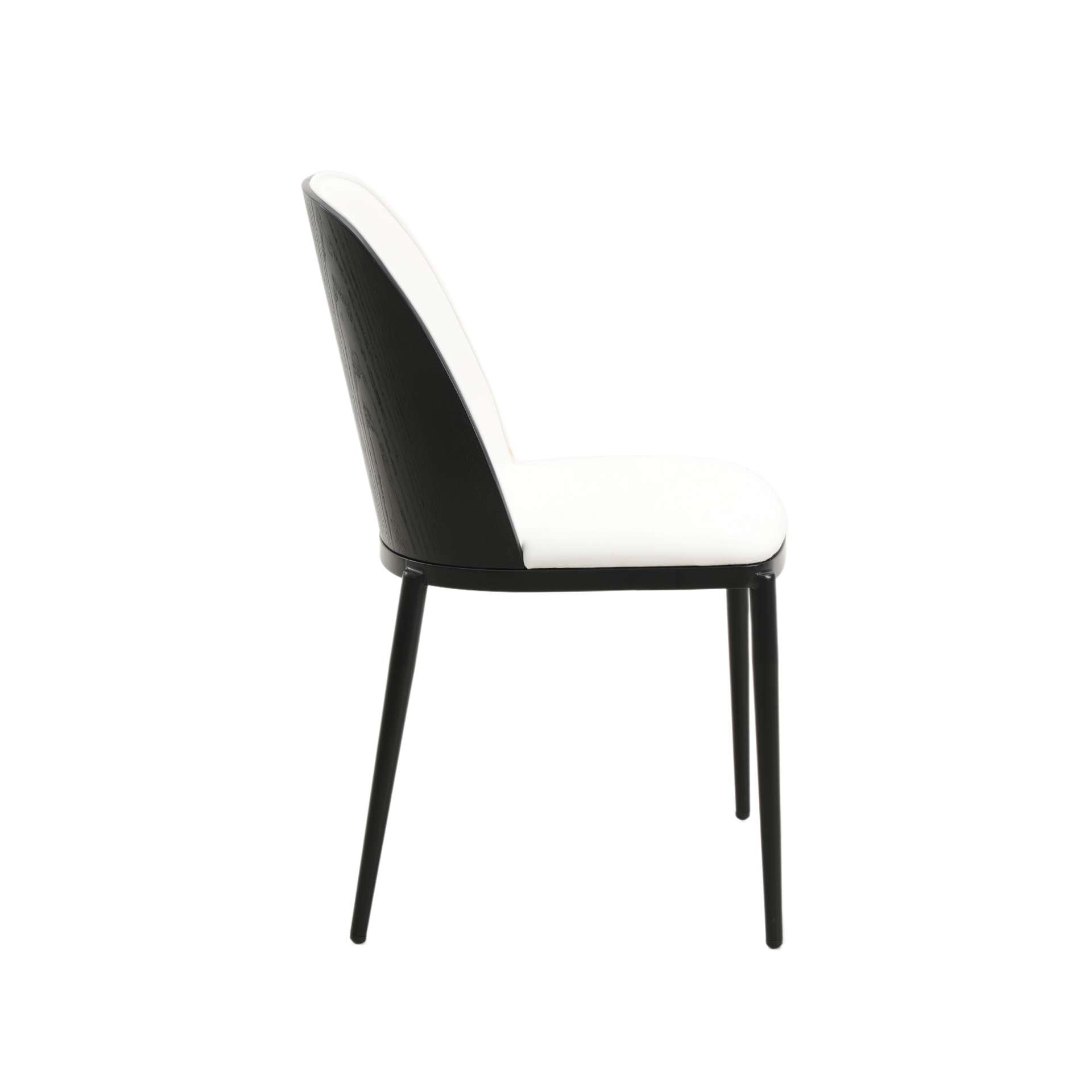 LeisureMod Tule Mid-Century Modern Dining Side Chair with Velvet Seat - TCBL18BU | Dining Chairs | Modishstore - 33