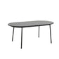 LeisureMod Tule Modern 71" Oval Dining Table with MDF Top and Black Steel Legs | Dining Tables | Modishstore - 5