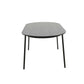 LeisureMod Tule Modern 71" Oval Dining Table with MDF Top and Black Steel Legs | Dining Tables | Modishstore - 6
