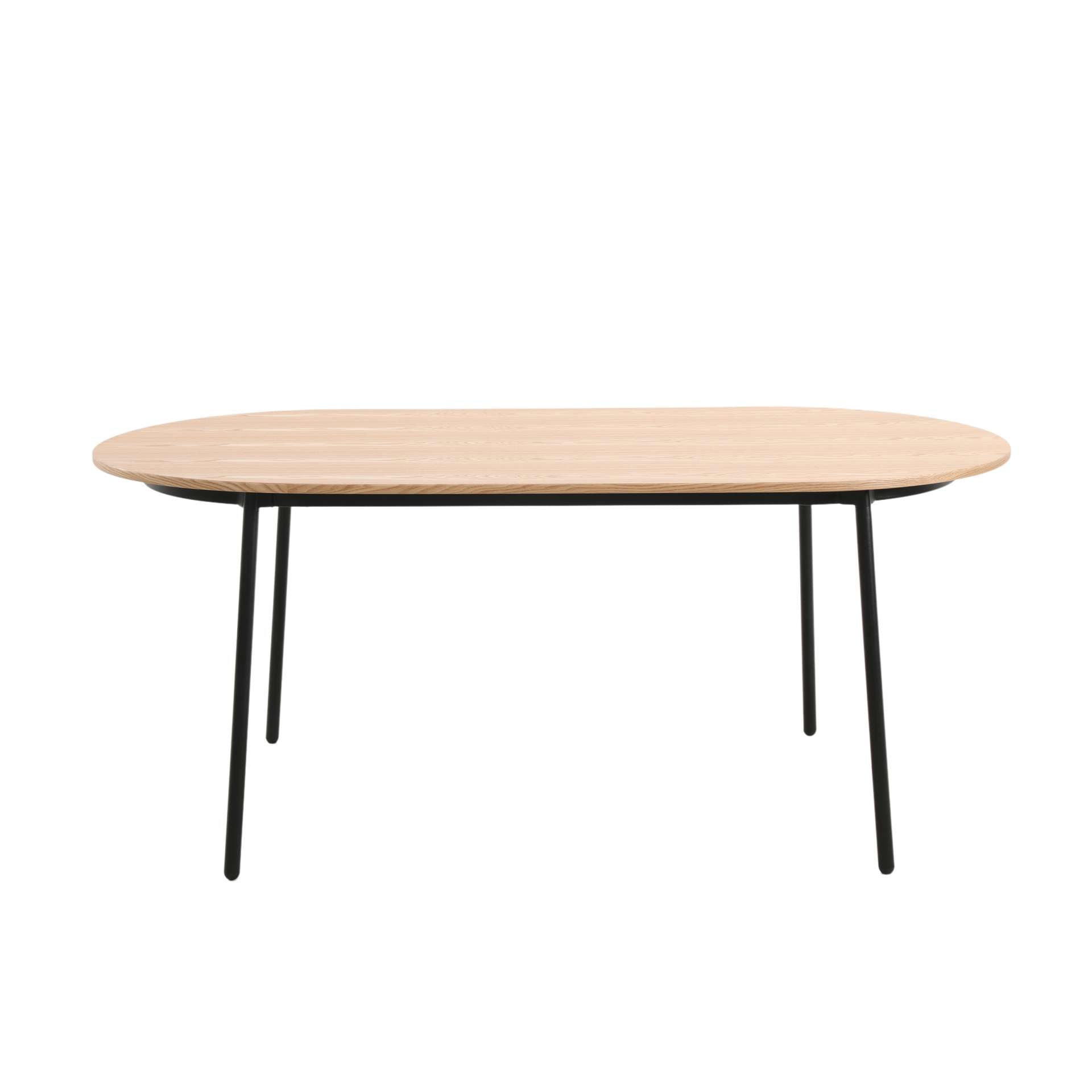 LeisureMod Tule Modern 71" Oval Dining Table with MDF Top and Black Steel Legs | Dining Tables | Modishstore - 14