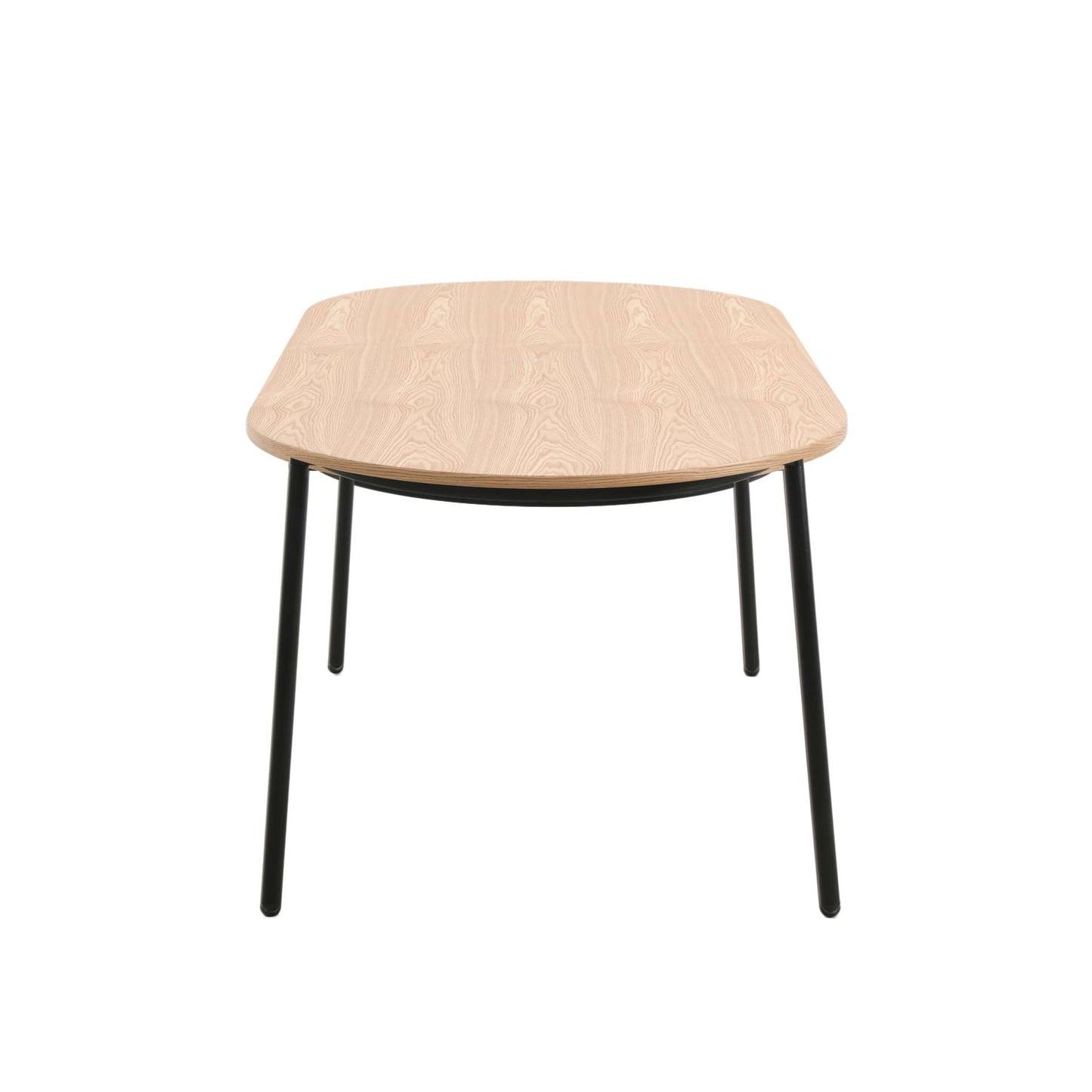 LeisureMod Tule Modern 71" Oval Dining Table with MDF Top and Black Steel Legs | Dining Tables | Modishstore - 16