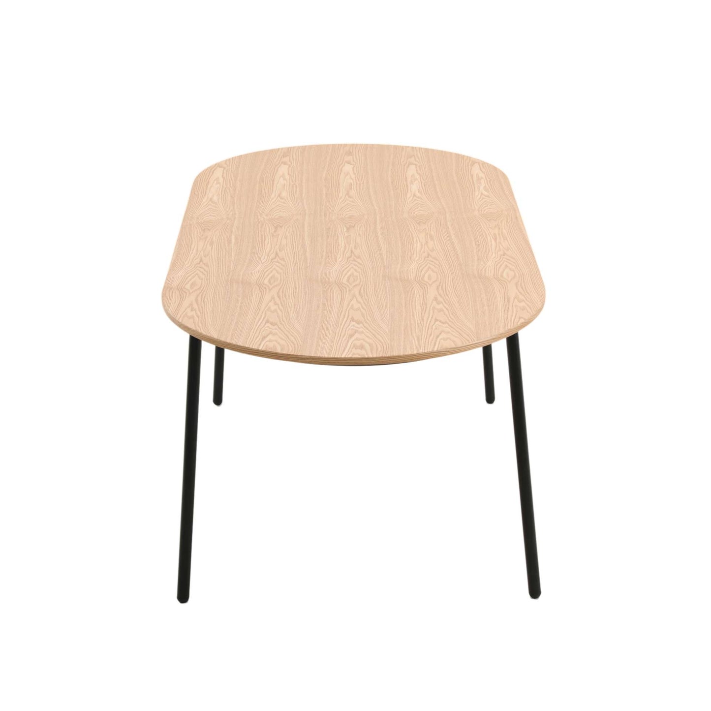LeisureMod Tule Modern 71" Oval Dining Table with MDF Top and Black Steel Legs | Dining Tables | Modishstore - 17