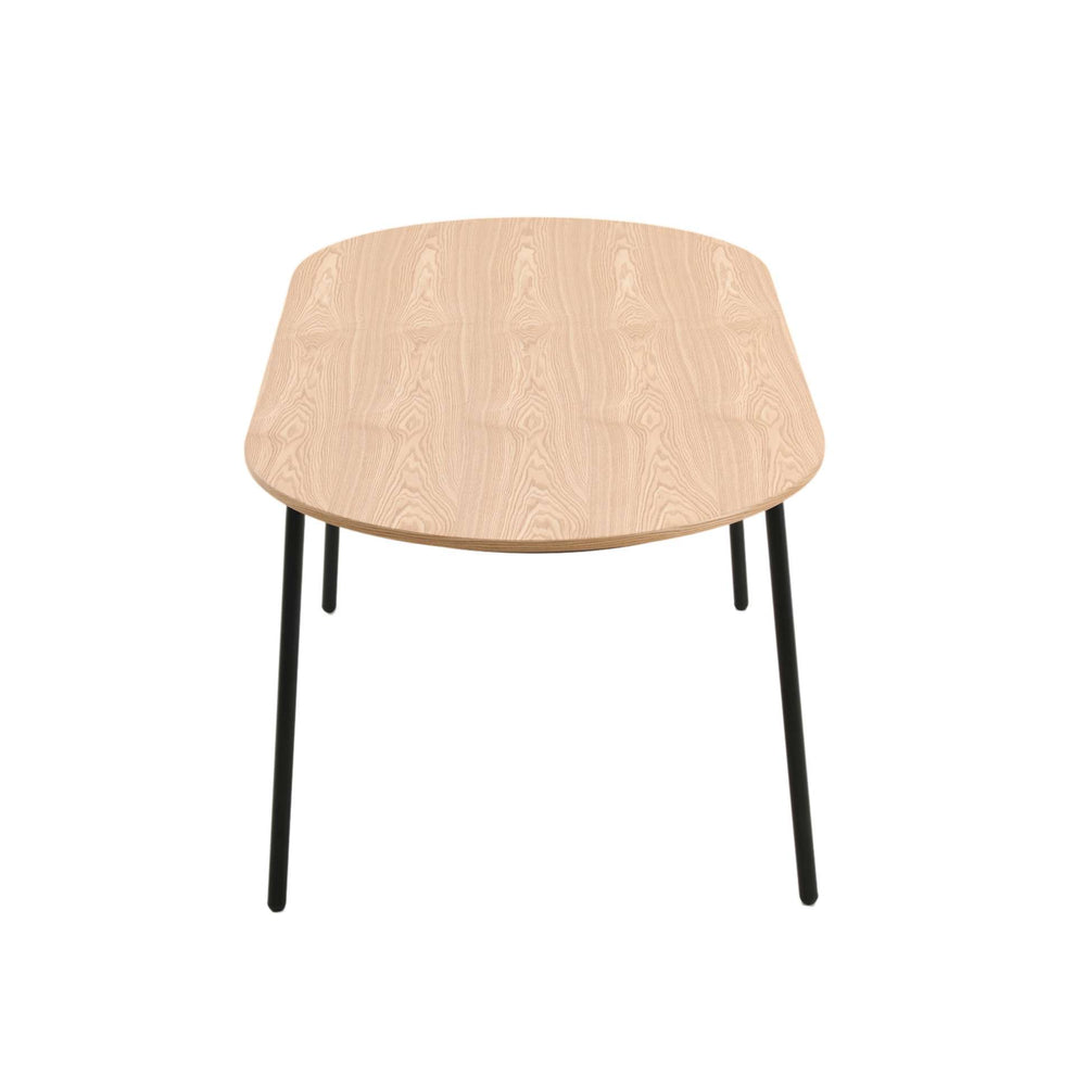 LeisureMod Tule Modern 71" Oval Dining Table with MDF Top and Black Steel Legs | Dining Tables | Modishstore - 17