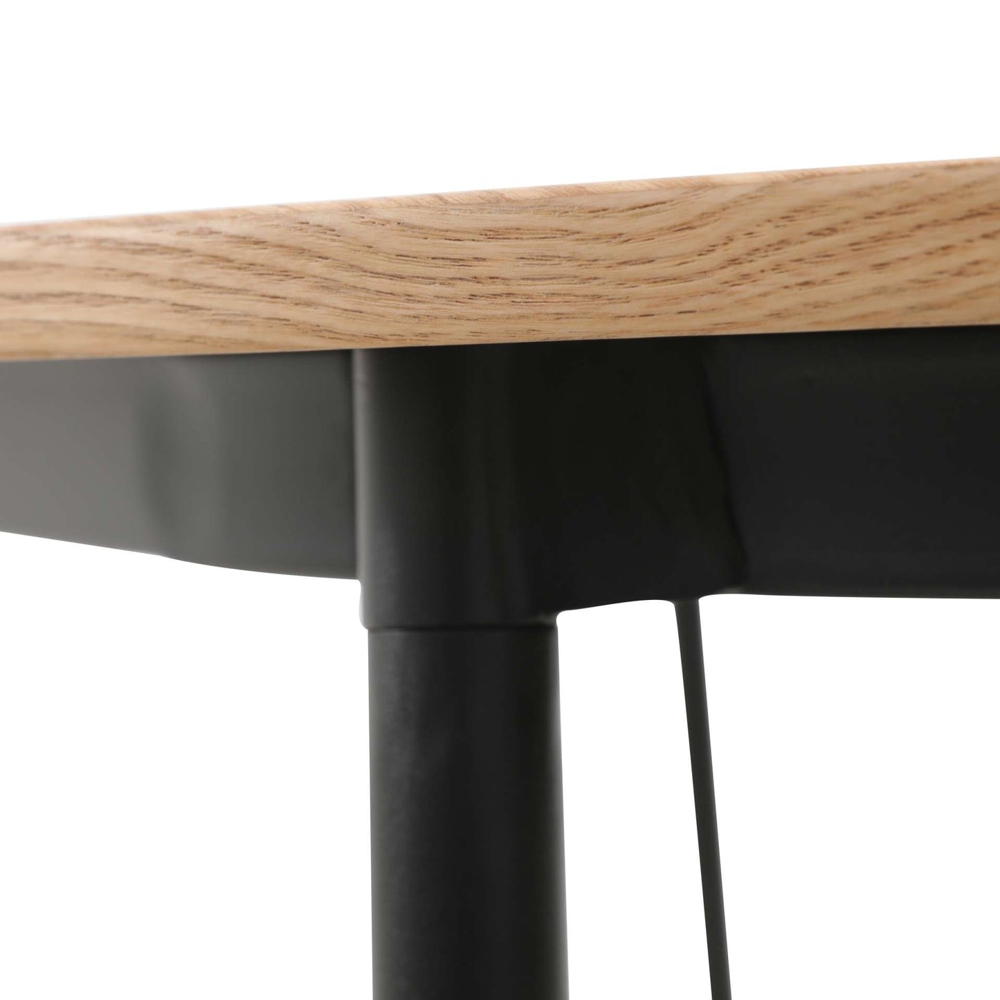 LeisureMod Tule Modern 71" Oval Dining Table with MDF Top and Black Steel Legs | Dining Tables | Modishstore - 18