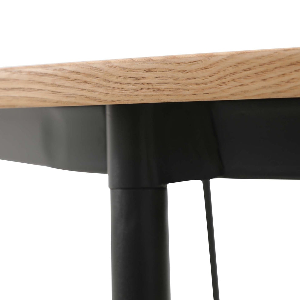 LeisureMod Tule Modern 71" Oval Dining Table with MDF Top and Black Steel Legs | Dining Tables | Modishstore - 18