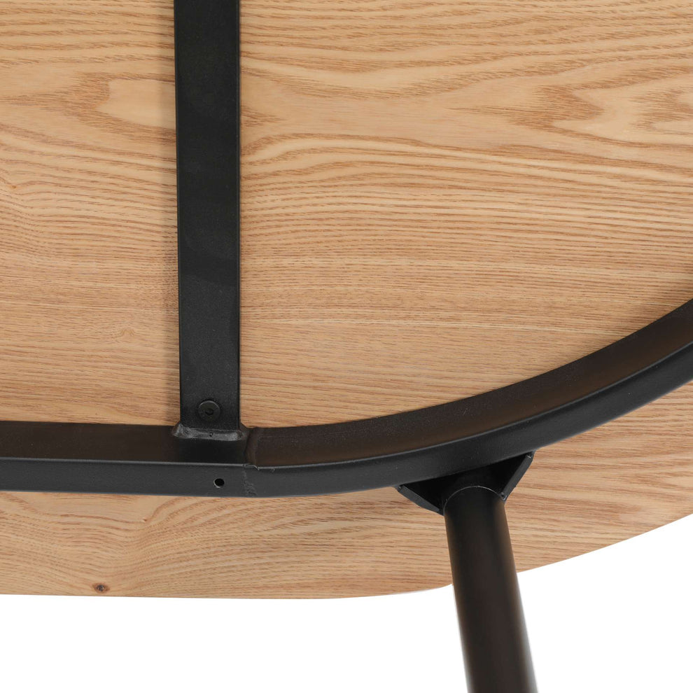 LeisureMod Tule Modern 71" Oval Dining Table with MDF Top and Black Steel Legs | Dining Tables | Modishstore - 21