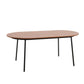 LeisureMod Tule Modern 71" Oval Dining Table with MDF Top and Black Steel Legs | Dining Tables | Modishstore - 27