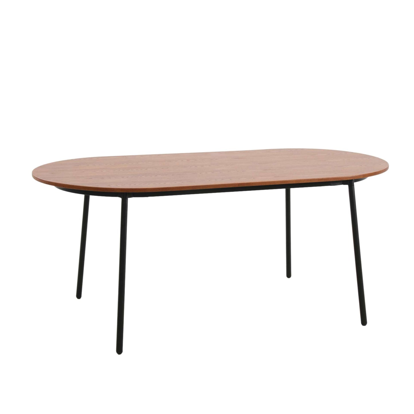 LeisureMod Tule Modern 71" Oval Dining Table with MDF Top and Black Steel Legs | Dining Tables | Modishstore - 27