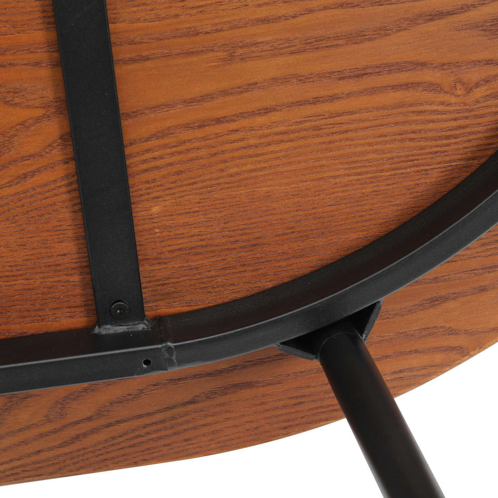 LeisureMod Tule Modern 71" Oval Dining Table with MDF Top and Black Steel Legs | Dining Tables | Modishstore - 35