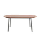 LeisureMod Tule Modern 71" Oval Dining Table with MDF Top and Black Steel Legs | Dining Tables | Modishstore - 26