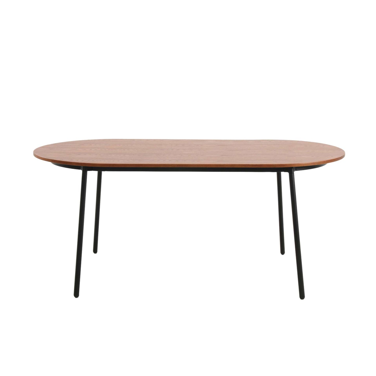 LeisureMod Tule Modern 71" Oval Dining Table with MDF Top and Black Steel Legs | Dining Tables | Modishstore - 26