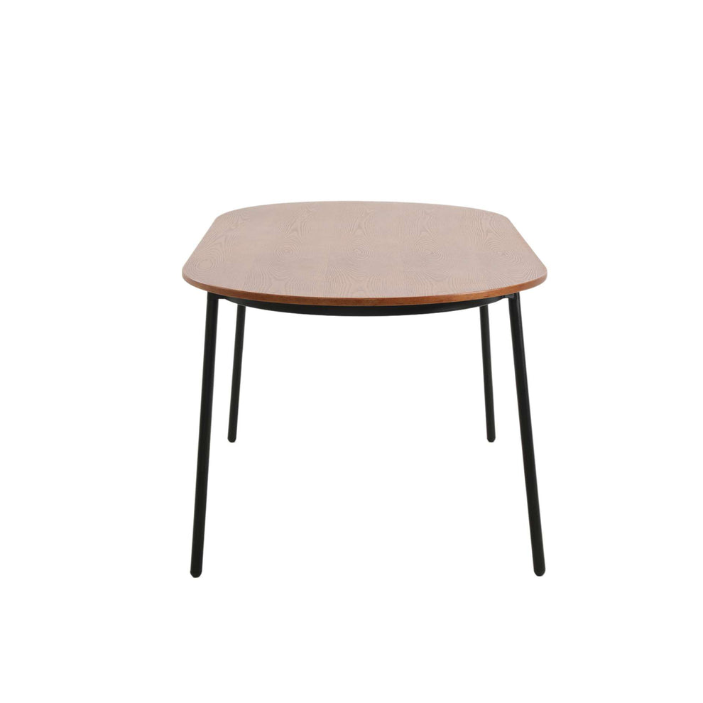LeisureMod Tule Modern 71" Oval Dining Table with MDF Top and Black Steel Legs | Dining Tables | Modishstore - 28