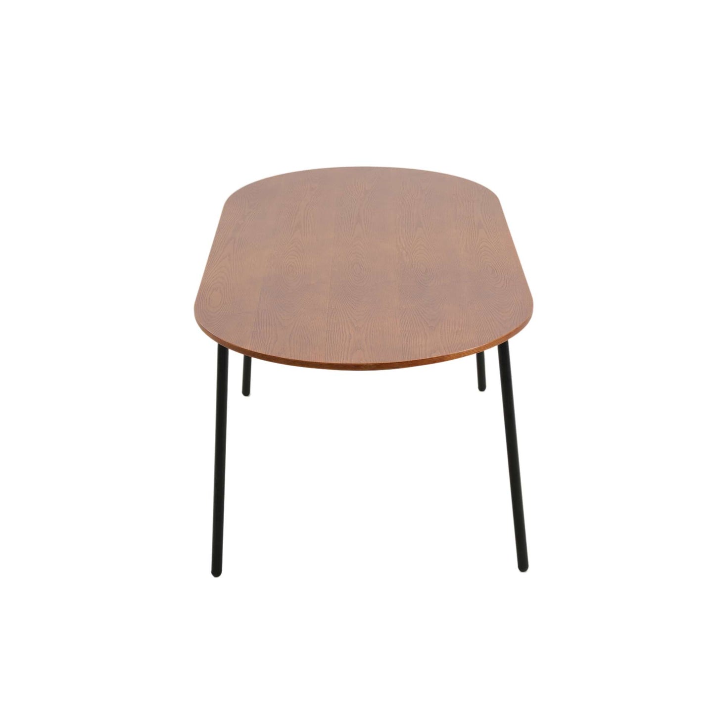 LeisureMod Tule Modern 71" Oval Dining Table with MDF Top and Black Steel Legs | Dining Tables | Modishstore - 29
